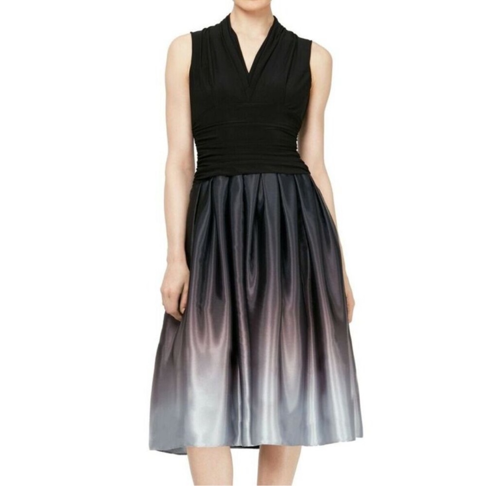 BNWT Elegant Black and Gray Women's Dress